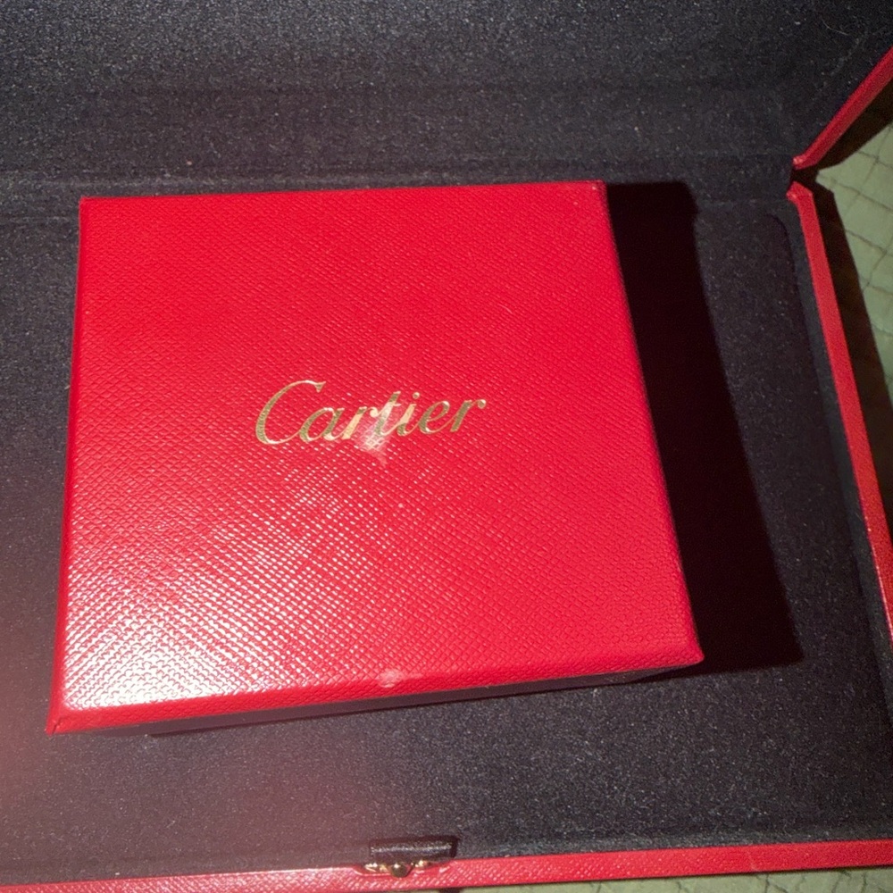 Cartier red and black watch presentation box with gold logo and a extra box - Picture 10 of 12